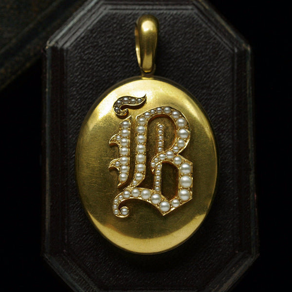Victorian 'B' Locket