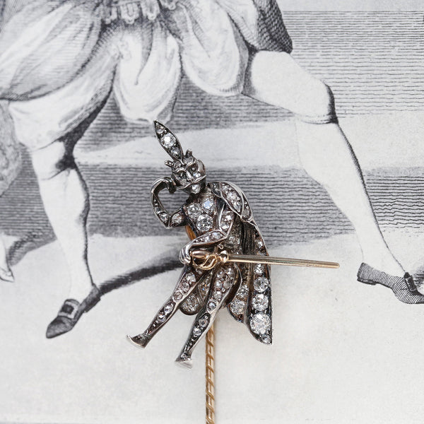 Victorian Diamond Devil Pin