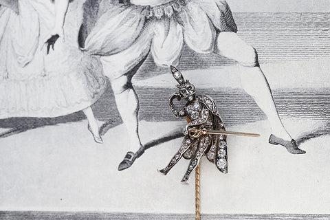 Victorian Diamond Devil Pin
