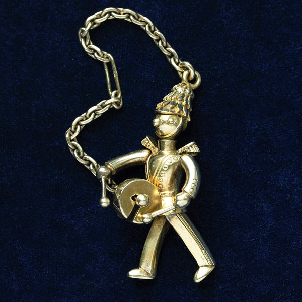 French Drummer Boy Gold Pendant