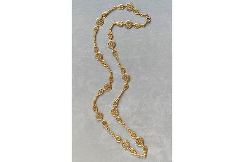Antique French Filigree Sautoir Chain