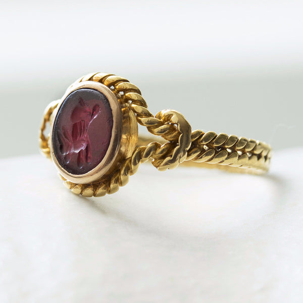 Victorian 'Hare' Carnelian Intaglio Ring