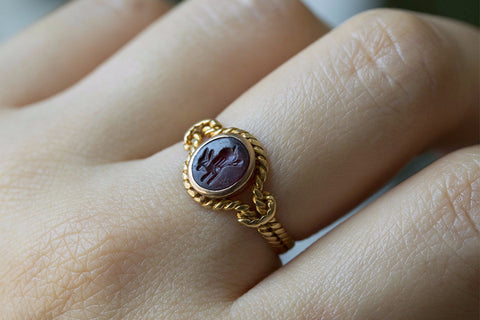 Victorian 'Hare' Carnelian Intaglio Ring