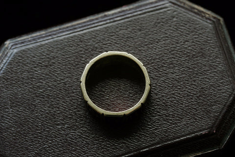 'In Memory Of' Black Enamel Ring with Original Box