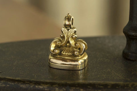 Victorian 'LlBERTE' Wax Seal Fob Pendant