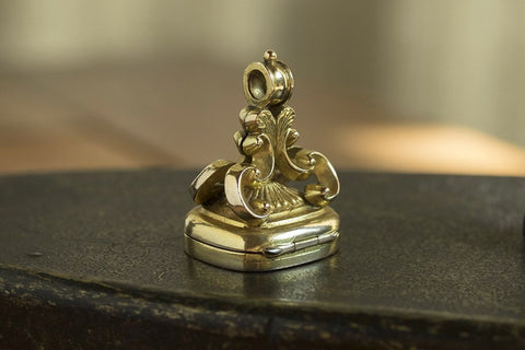 Victorian 'LlBERTE' Wax Seal Fob Pendant