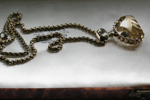 Victorian Citrine Fob Necklace