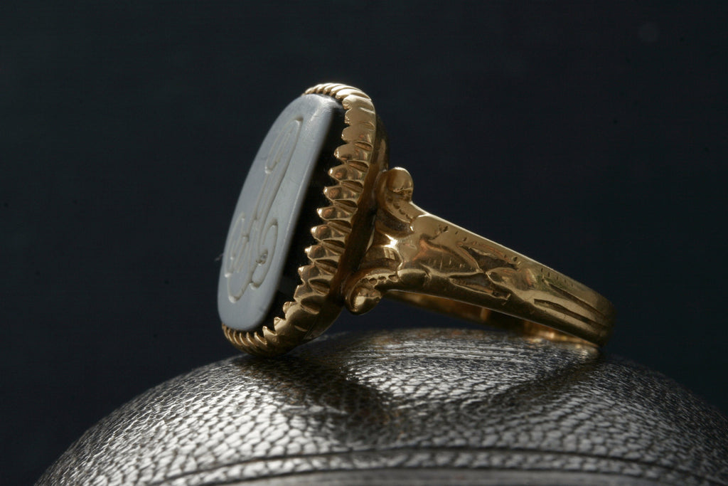 Victorian Intaglio ‘A’ Ring