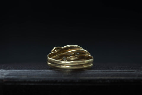 Victorian Double Snake Diamond Ring