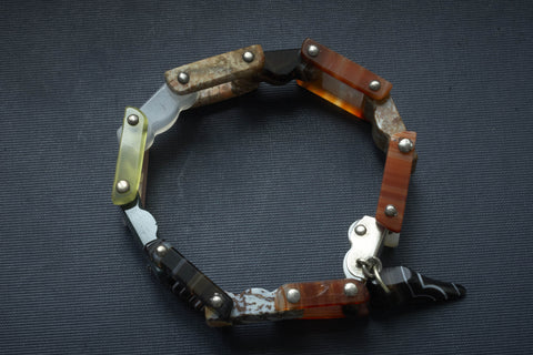 Victorian Scottish Agate Link Bracelet