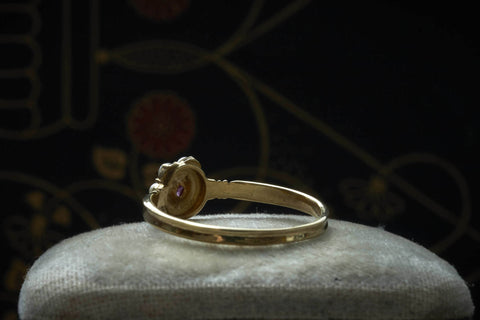 Victorian Topaz and Seed Pearl Ring