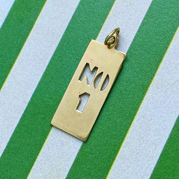 Vintage 14k Gold 'NO 1' Pendant