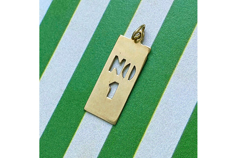 Vintage 14k Gold 'NO 1' Pendant