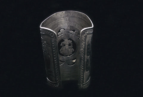 Peruvian Wide Sterling Arm Cuff