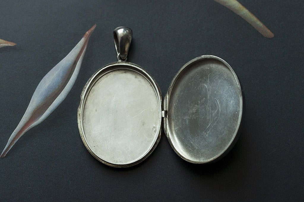 Victorian Sterling Silver "SJ & RB' Locket