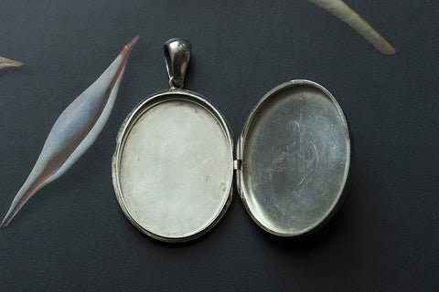 Victorian Sterling Silver "SJ & RB' Locket
