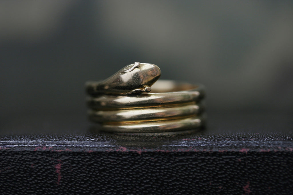 Triple Coiled Wide Snake Ring