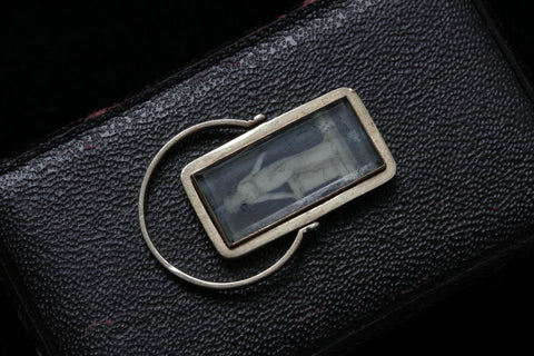 Georgian Painted Miniature Swivel Ring