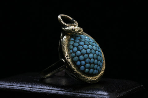 Victorian Turquoise and Snake Ring
