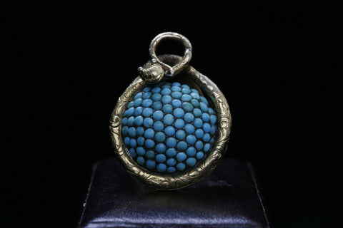 Victorian Turquoise and Snake Ring