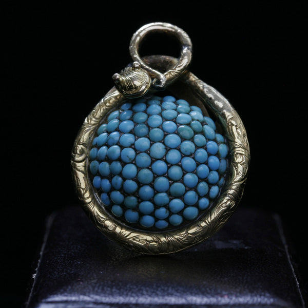 Victorian Turquoise and Snake Ring