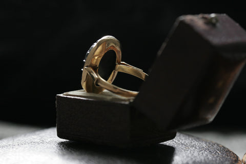 Victorian Large Carved Onyx Ring