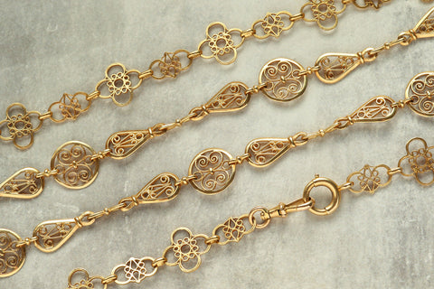 Antique French Filigree Chains