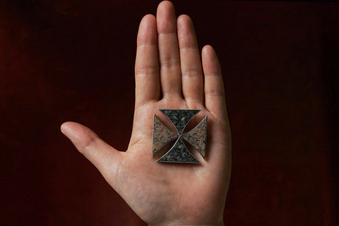 Victorian Sterling and Scottish Aberdeen Granite Pin