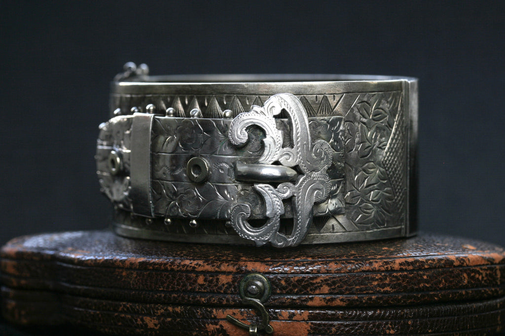 Victorian Sterling Buckle Bangle