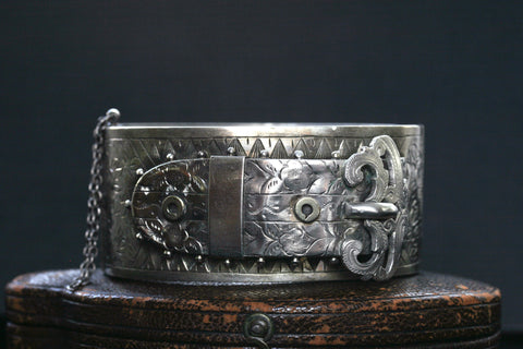 Victorian Sterling Buckle Bangle