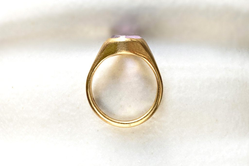 Amethyst 'Fish' Intaglio Ring