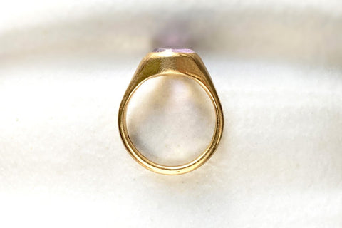Amethyst 'Fish' Intaglio Ring