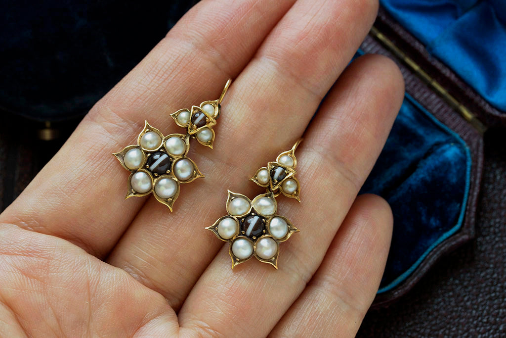 Victorian pearl earrings top