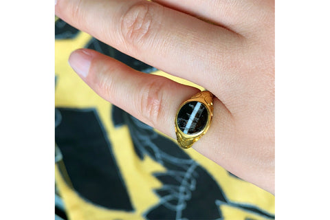 Victorian Banded Agate Ring