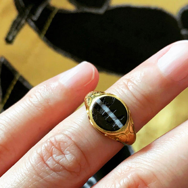 Victorian Banded Agate Ring