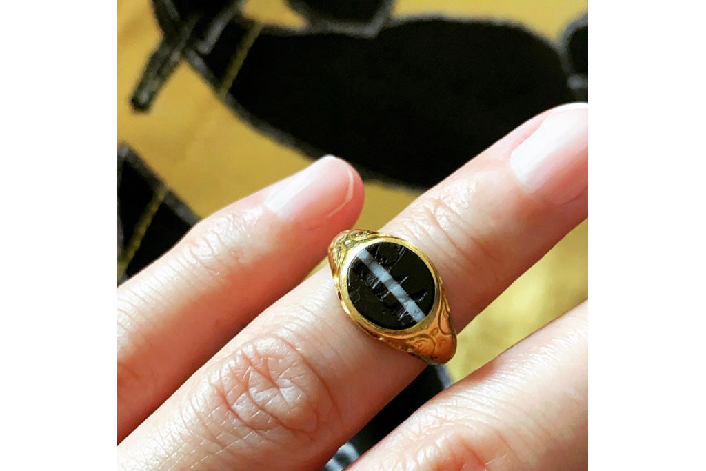Victorian Banded Agate Ring