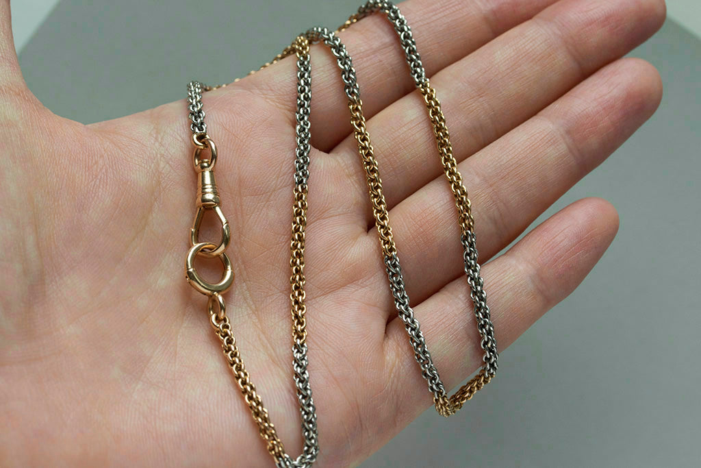 Edwardian Platinum & 18k Gold Chain