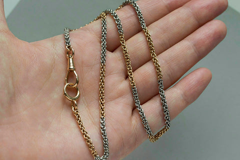 Edwardian Platinum & 18k Gold Chain