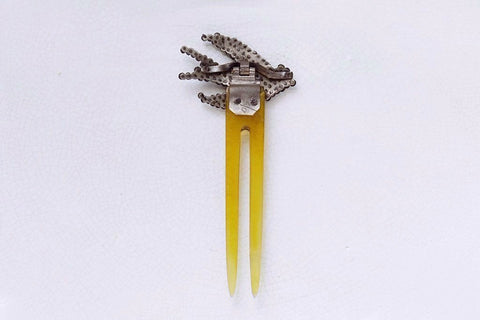 Victorian Cut Steel Bird Hair Comb