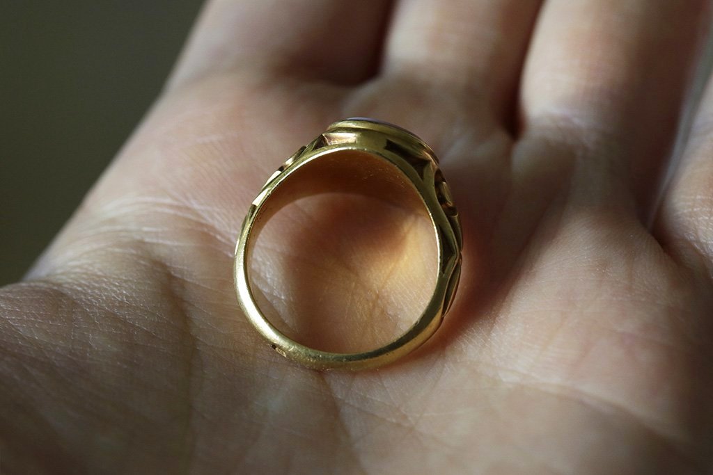 'PER VARIOS CASUS' Bird Signet Ring