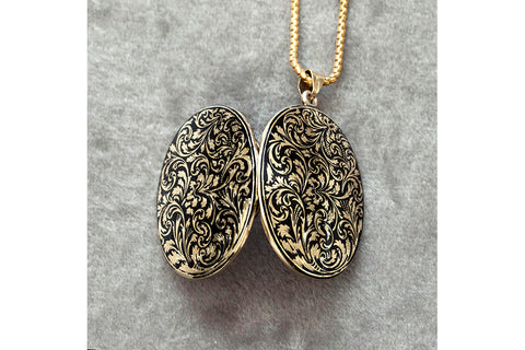 Victorian Double-Sided Black Enamel Locket