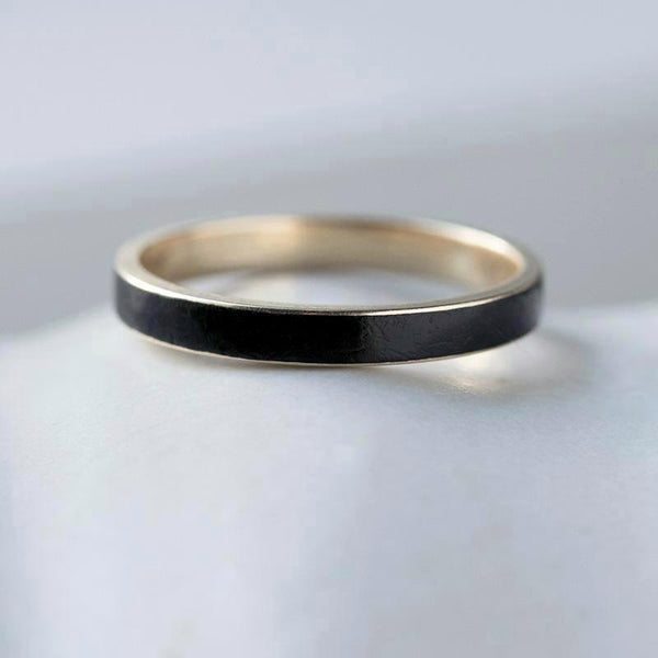 Victorian Black Enamel Eternity Band