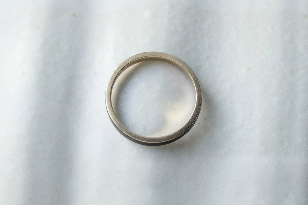 Victorian Black Enamel Eternity Band
