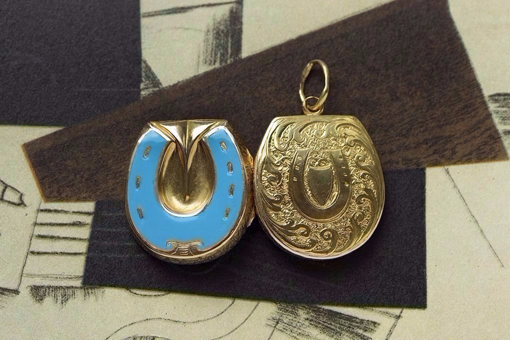 Horseshoe locket hot sale