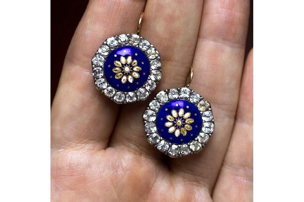 Black and blue earrings new arrivals