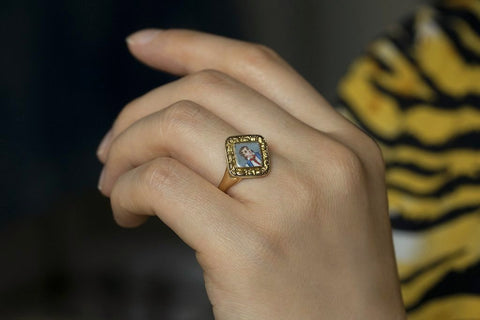 Boy Miniature Portrait Ring