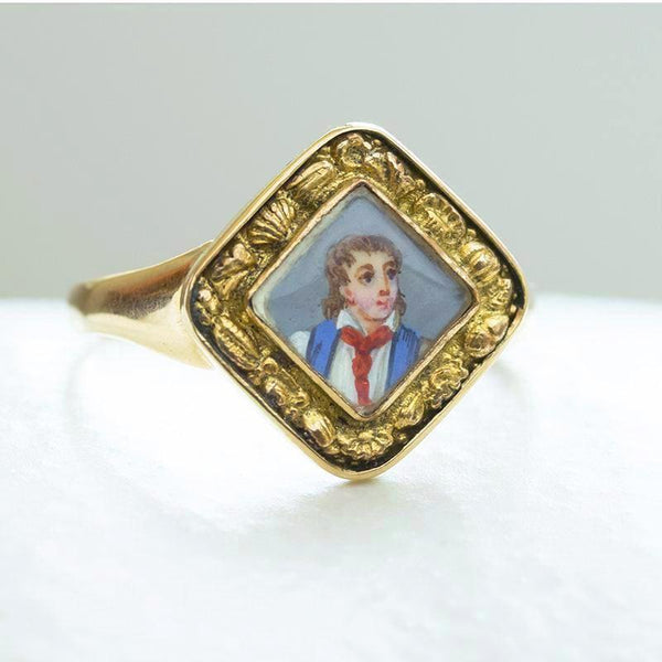 Boy Miniature Portrait Ring