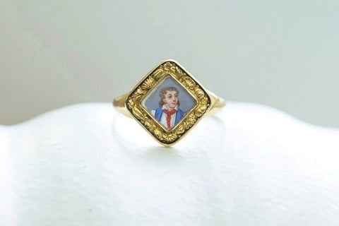 Boy Miniature Portrait Ring