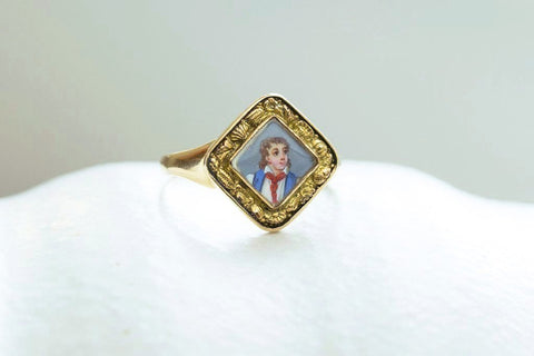 Boy Miniature Portrait Ring