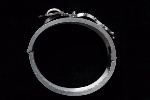 Victorian Sterling Wide Buckle Bangle